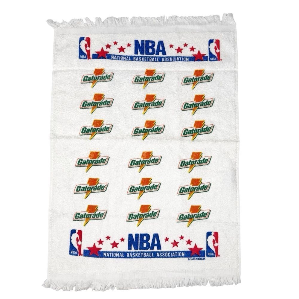Vintage 90s NBA Gatorade Logo Promo Cannon Towel Made In The USA NBA All-Star